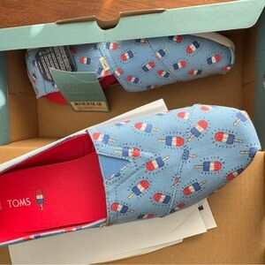 Toms Blue Popsicle Print Flats